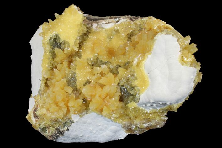 Fluorescent, Yellow Calcite Crystal Cluster - South Dakota #170703